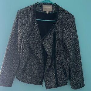 Banana Republic Black and White Textured Blazer
